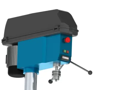 Bench drill Low-poly 3D model