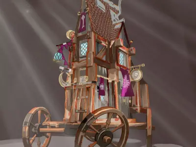 Stylized shop 3D model