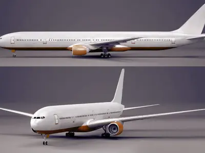Boeing 777 - 300 Cockpit 3D model