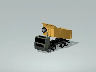 construction cargo trucks 3D model