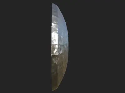 Low-Poly Round Shield Free low-poly 3D model