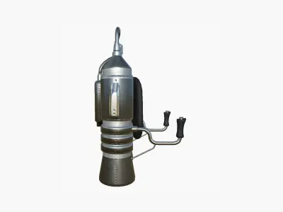 Jetpack E07 Steel - SciFi Character Design Low-poly 3D model