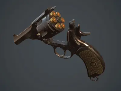 Webley MkV pistol Low-poly 3D model