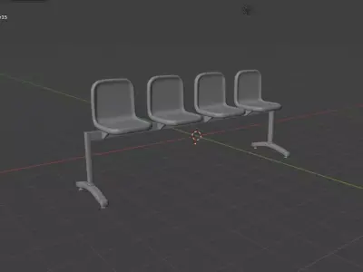 Waiting chair 02  3D model