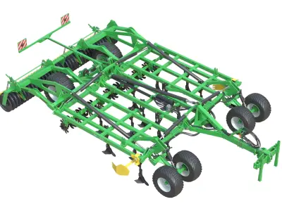 Kerner X460 Mounted Star Wheel Cultivator Low-poly 3D model