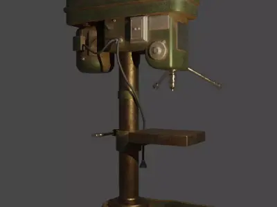 iron working machine Low-poly 3D model