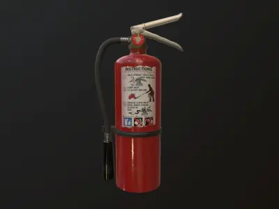 Fire extinguisher Low-poly 3D model 13