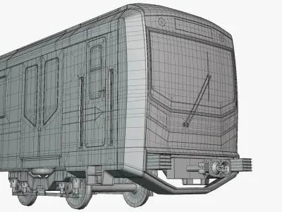 Warsaw metro locomotive 3D model