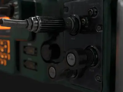 Military Radio Real Time - PBR Low-poly 3D model