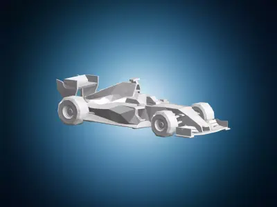 Low Poly F1 Car 3D print model