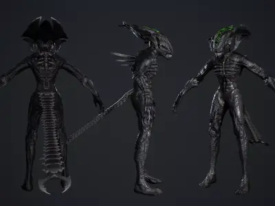 Alien Monster 4 Low-poly 3D model