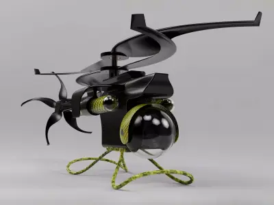 Drone helicopter 3D model