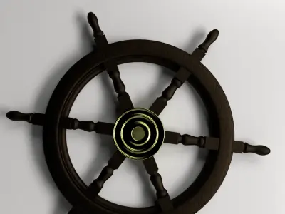 Ships Steering Wheel 2 3D model