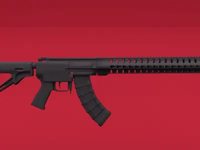 MK47 Mutant Low-poly 3D model