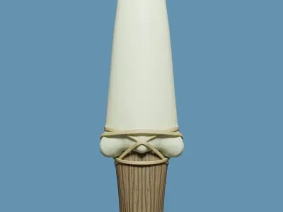 Tooth Knife Low-poly 3D model