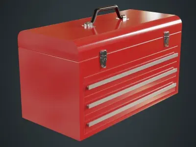 Toolbox 2A Low-poly 3D model