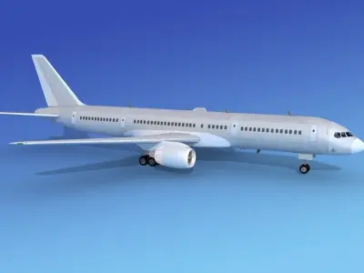 Boeing 757-200 Bare Metal 3D model