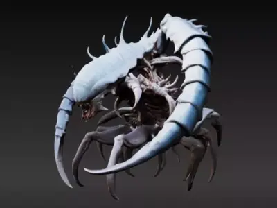 Alien Arachnid Spider Monster Fantasy Creature 3D Model 3D model
