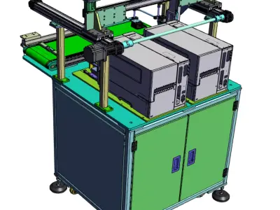 4-axis module printing and labeling machine 3D model