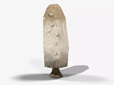 Coprinus Comatus Mushroom Low-poly 3D model