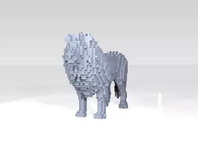 Lion Voxel 3D model