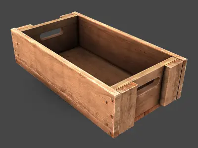 Old Crate Low-poly 3D model order
