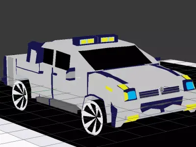 My first Low-Poly Car Free low-poly 3D model