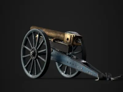 Cannon Low-poly 3D model get