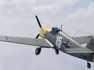 Bf109 Low-poly 3D model by haditkla4