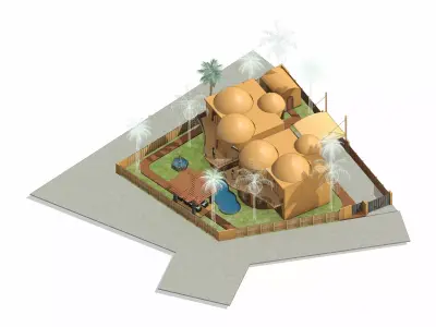 Arabic Siwa Osis style chalet design  3D model