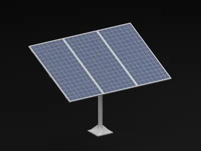 Solar Panel 3D Model Low-poly 3D model