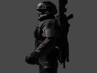 orbital drop shock trooper ODST 3D model
