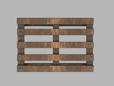 PALLET 3D LOW POLY wooden Low-poly 3D model