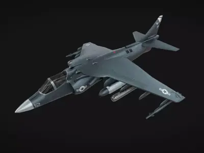 Av-8b Harrier Low-poly 3D model