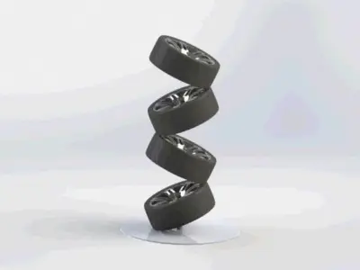 wheels 2 set of Free 3D model