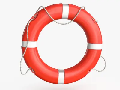 Lifebuoy life preserver Low-poly 3D model