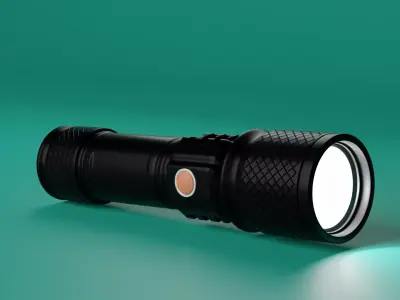 Flashlight Low-poly 3D model purchase