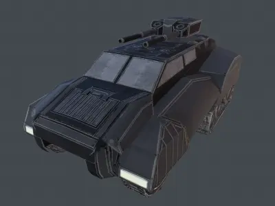 Saber Tank Low-poly 3D model