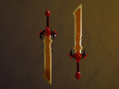 Dragon Sword Low-poly 3D model purchase