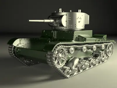 Tank  T-26 3D print model