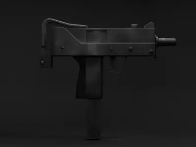 Mac 10 Low-poly 3D model get
