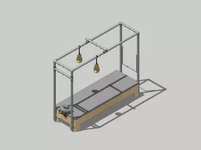  Cadillac Pilates equipment 3D model