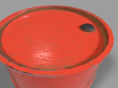 Barrel PBR Model Low-poly 3D model