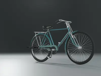Bicycle 3d model vintage Low-poly 3D model