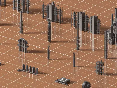 Industrial Kitbash 3D model