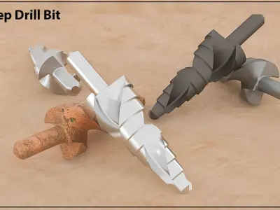 Original Size Step Drill Bit Ready for 3d Print  model  3D print model