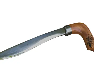 Badik Traditional Weapon From Makasar Indonesia 3D model