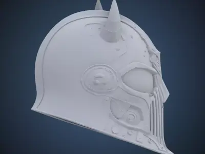 Horned Orc Warrior Helmet PM-228 3D print model