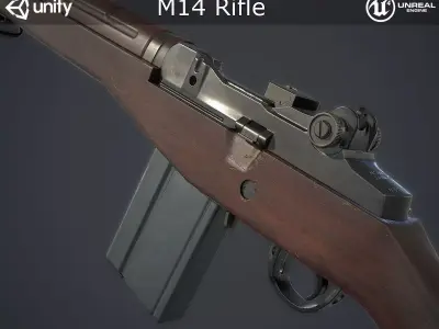 M14 Rifle Low-poly 3D model get