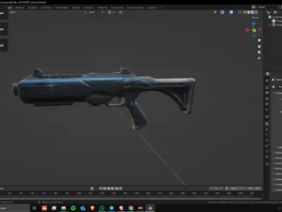 Sci-Fi Assault Rifle 03 Low Poly Game Ready Asset Low-poly 3D model